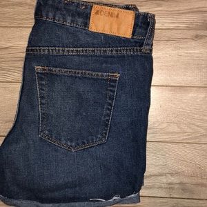 Urban Outfitters jean high rise midi denim shorts